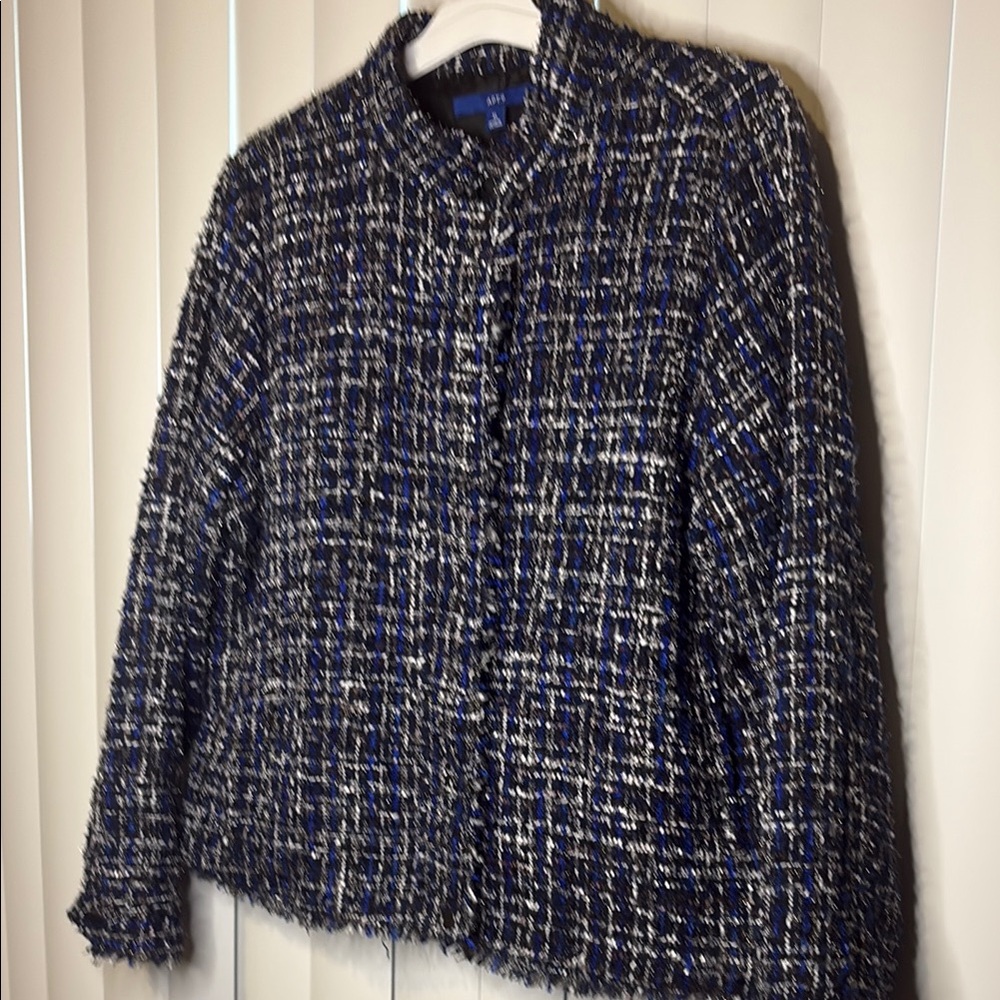 Apt. 9 Blue and Black Tweed Blazer
